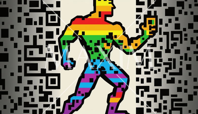 人間版QRコード（QRコードみたいに平板な人）：AI・デジタル思考人間