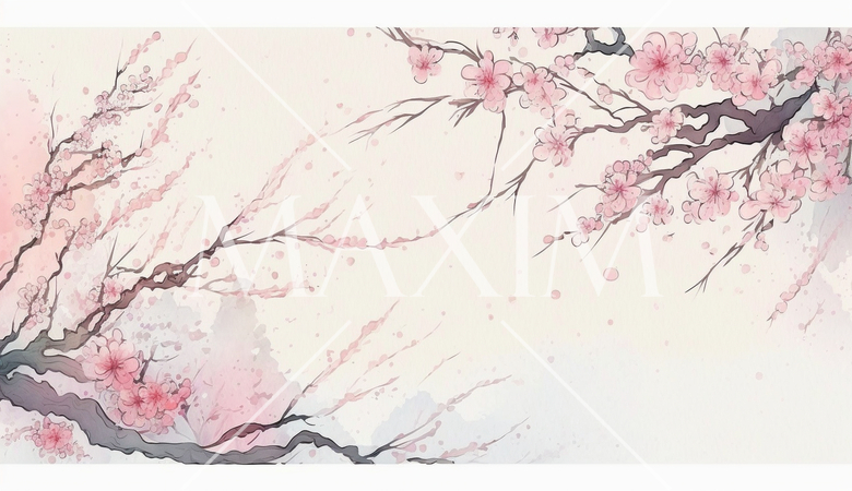 サクラの水彩画