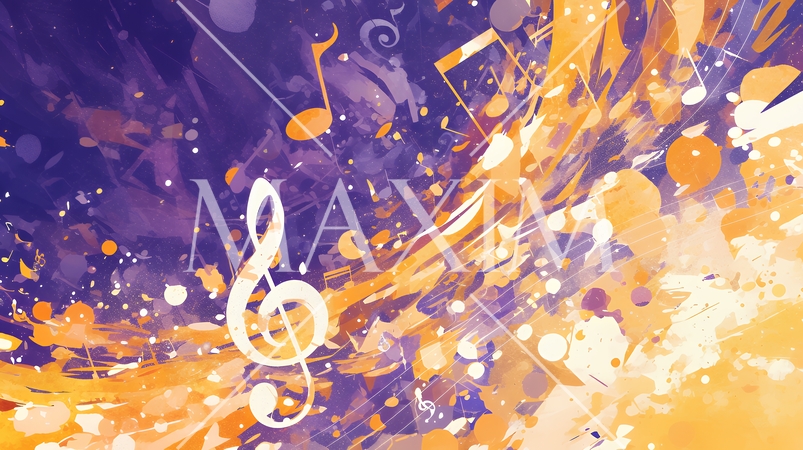 音符など音楽記号をテーマにした背景画像