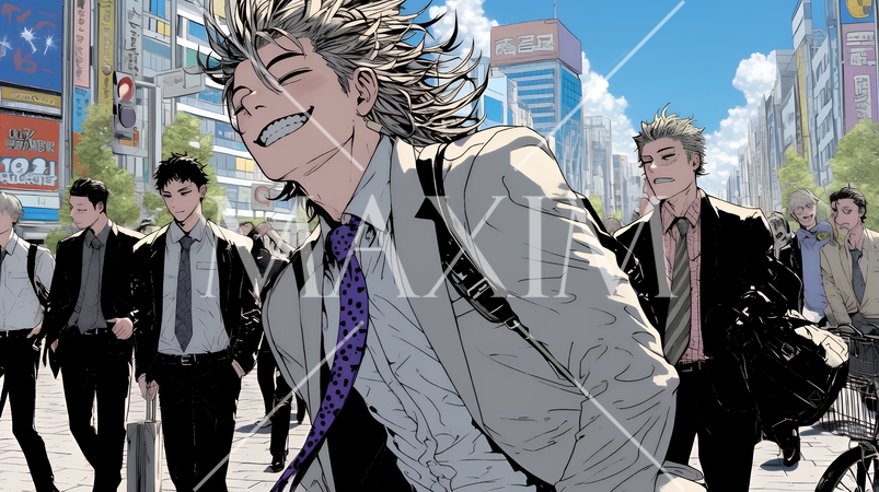 仕事が成功して喜びいっぱいのビジネスパーソン