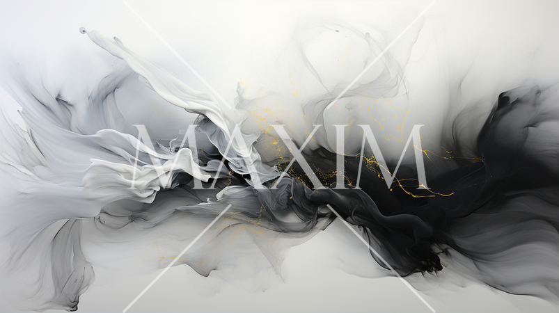 水面に墨をたらしたイメージ：モノクロベースの抽象的背景