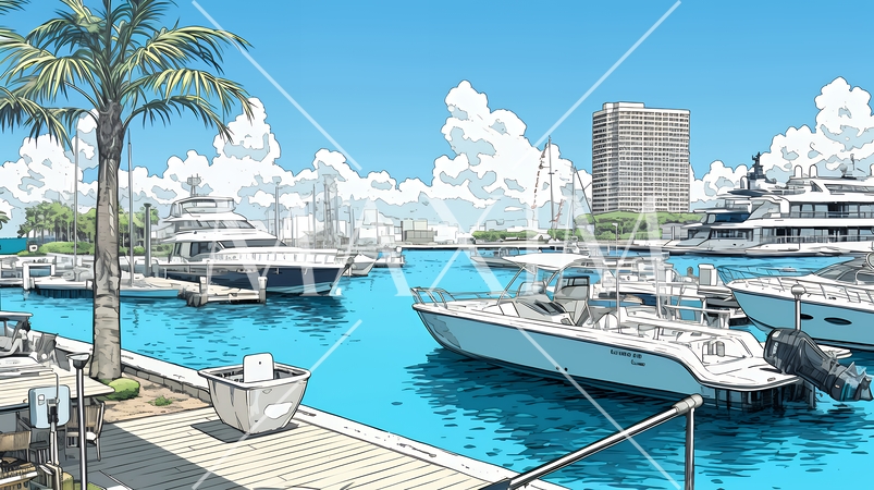 沖縄のヨットハーバー