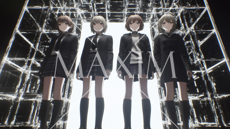 ステージに上がった4人の女子高生