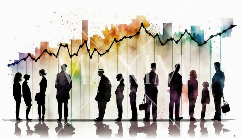 株価の変動に一喜一憂している人たち