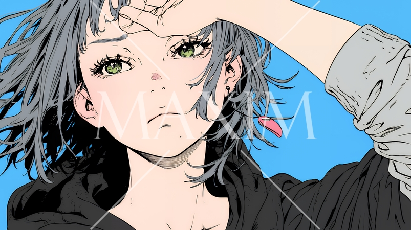 額に手を当てて「困ったな」ポーズをしている若い女性