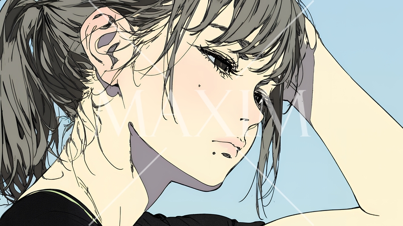 罪悪感に苛まれ、深く反省する若い女性