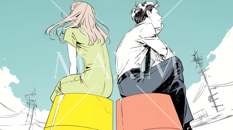 仕事で対立しているビジネスパーソン