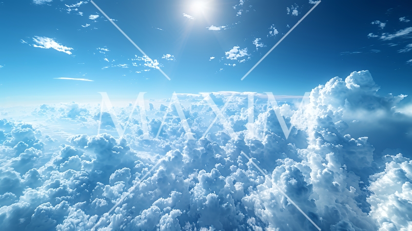 藍色の空と柔らかい積雲