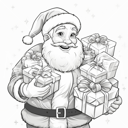 プレゼントを配るサンタクロース