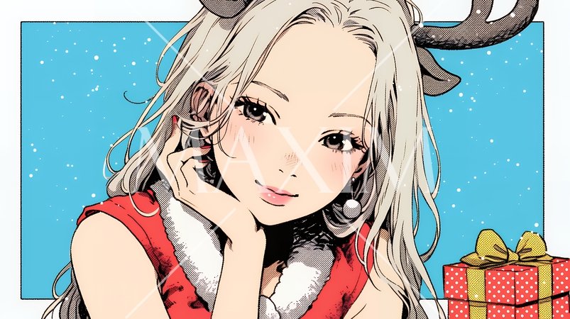 女性のサンタクロース（サンタのコスプレイヤー）