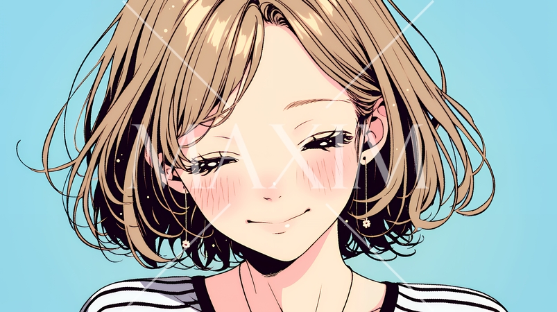 「うふふ」と微笑んでいる若い女性