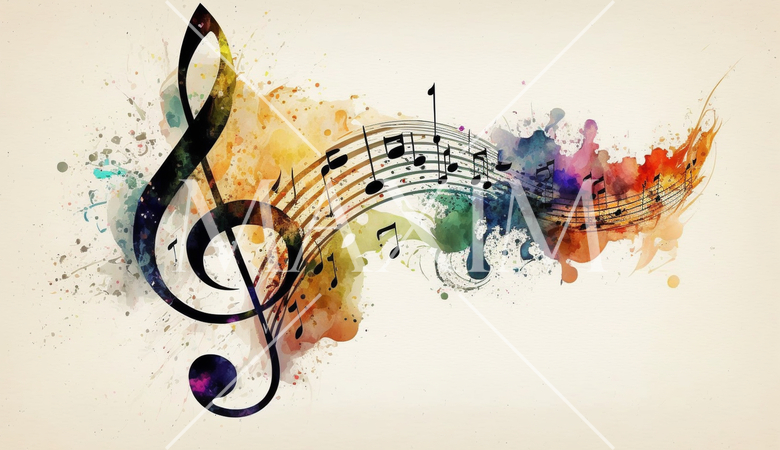 音符をモチーフにした背景