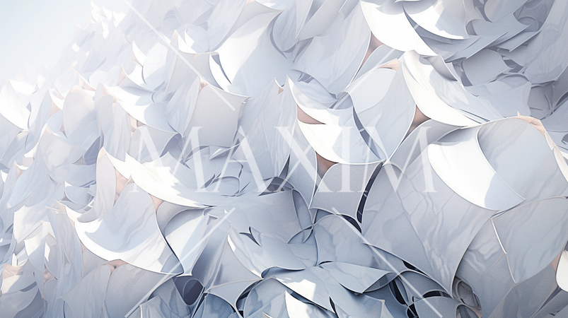 白バックのフラクタル様背景素材精緻CG画