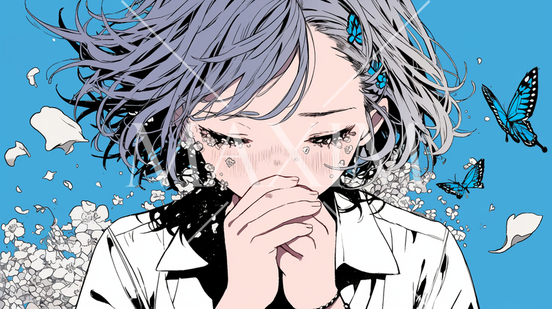 悔し涙を浮かべる少女