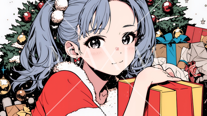 女性のサンタクロース（サンタのコスプレイヤー）