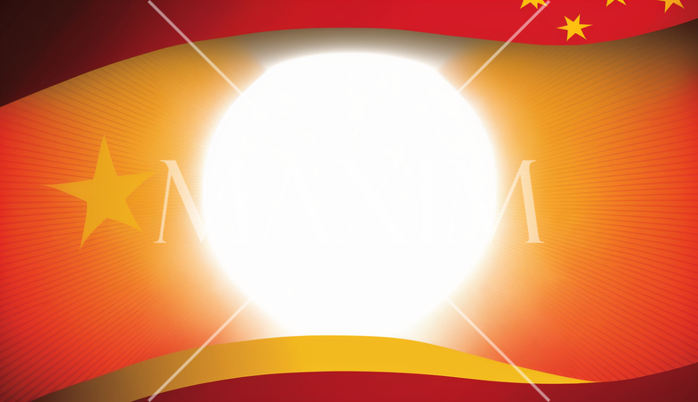 中国の国旗をモチーフにした背景