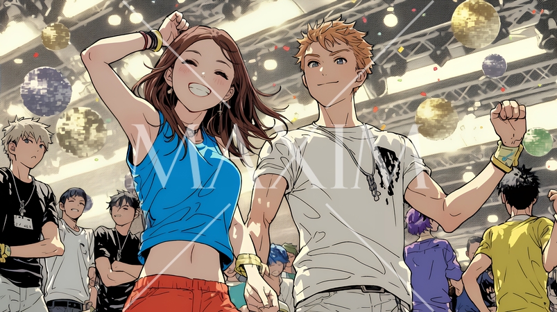 クラブで踊っている若者たち