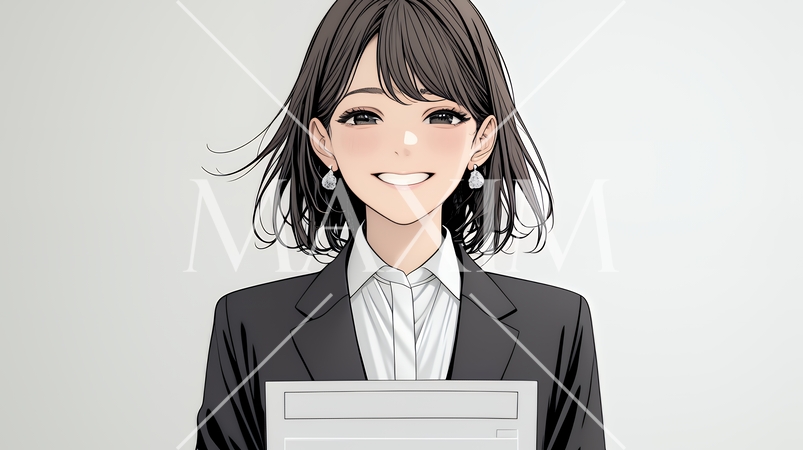 書類を確認するビジネスウーマン