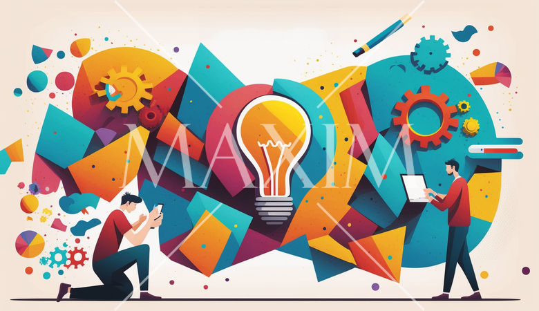 仕事の問題解決：問題解決のシーン、アイデアを出すプロセス。