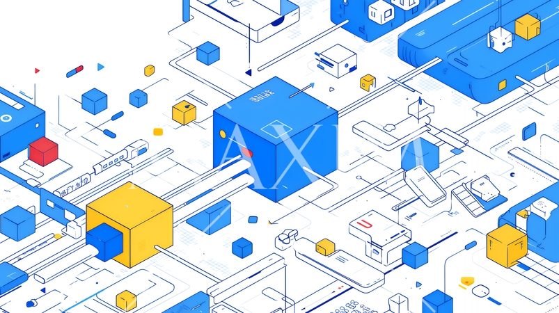 キュービックでジオメトリックな背景画像