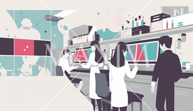 イノベーションと研究開発：研究所やイノベーションセンターでの作業。