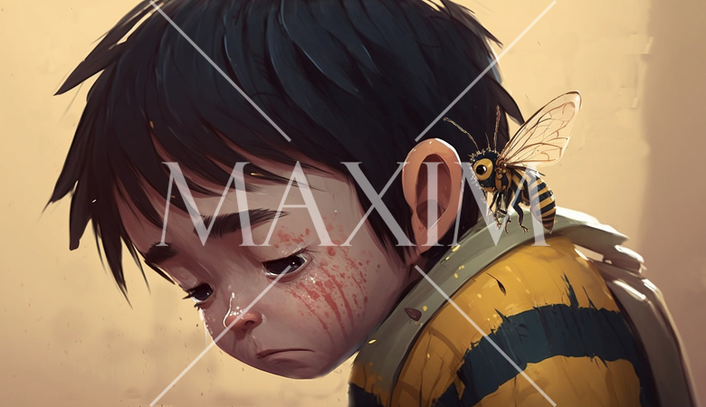 泣く面を蜂がさす：いじめっ子に顔にひっかき傷がある上を蜂に襲われる。踏んだり蹴ったりの状態。