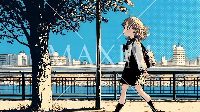 未来に向かって歩き出す女子高生