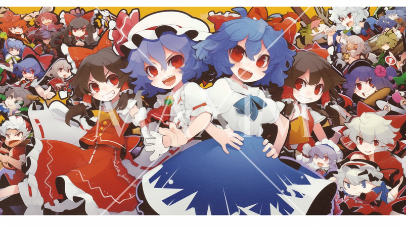 かわいらしい女の子がいっぱいの背景