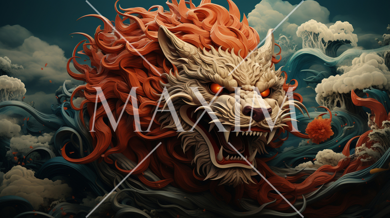 龍のミニマルアート（minimalism）のような表現