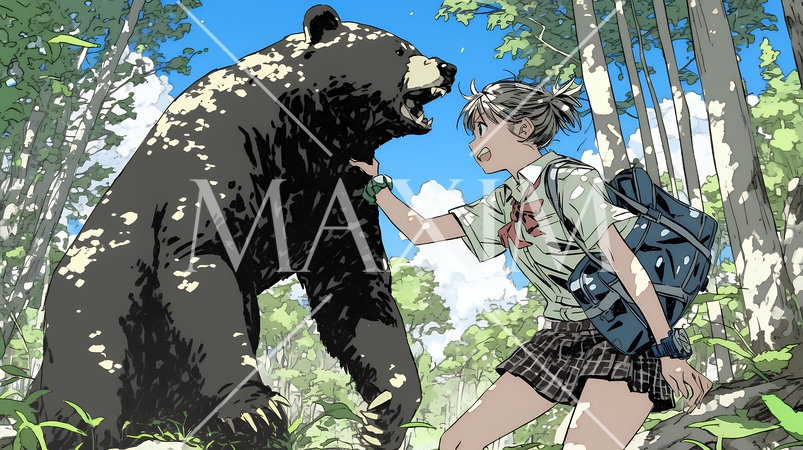 熊と戦う女子高生