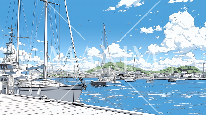 沖縄のヨットハーバー