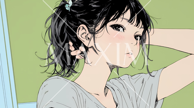 否定的な感情を抱いている若い女性