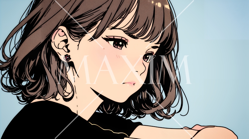 「ふん！」という表情でそっぽを向いている若い女性