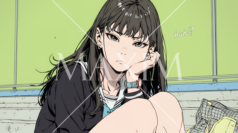 「はぁ？」と呆れた表情をしている女子高生