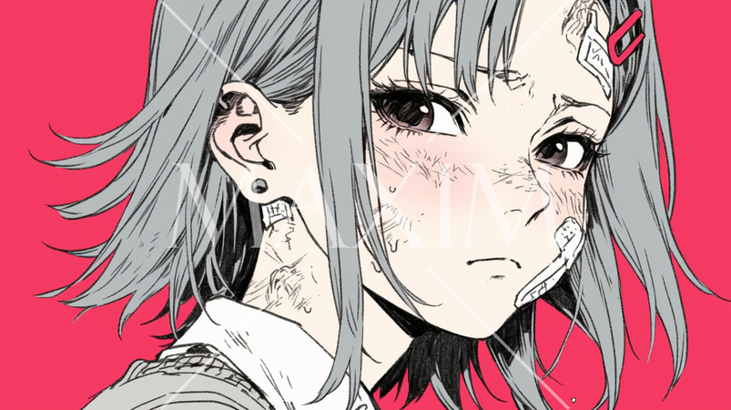 喧嘩・いじめ・事故などで顔が傷だらけの高校生