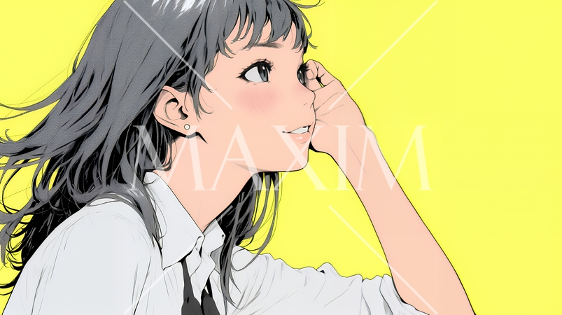 「ふーん、やるじゃない」と驚きと皮肉の混じった表情を見せる若い女性