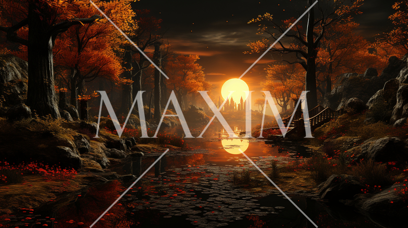 ファンタジーの世界を思わせる秋の風景、まるでゲームの舞台のようなファンタジックな雰囲気