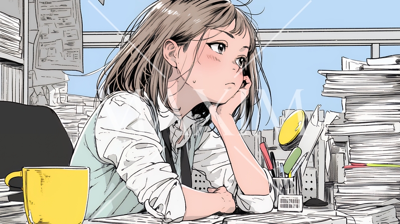 迷いに囚われ、決断できないビジネスウーマン