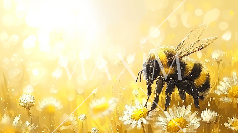 初夏に花を飛び交うハナバチ