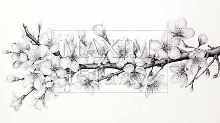 満開の桜の花（イラストID:5021730-19977）