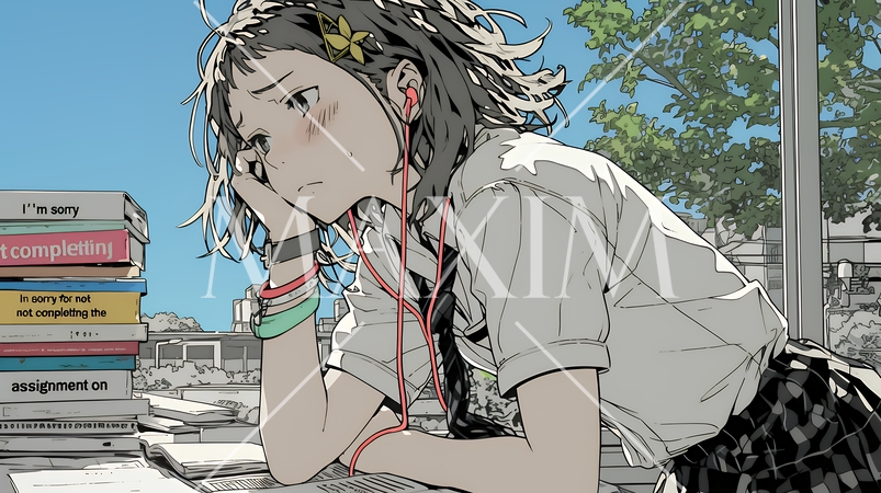 学校でイジメられ、気落ちしている女子高生