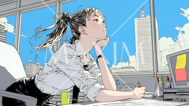 迷いに囚われ、決断できないビジネスウーマン