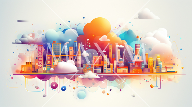 クラウドコンピューティング：クラウドベースのテクノロジーサービスの利用。