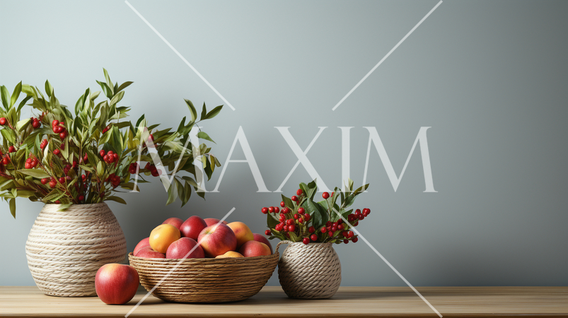 居間の飾り付け：コピースペースのある背景画像