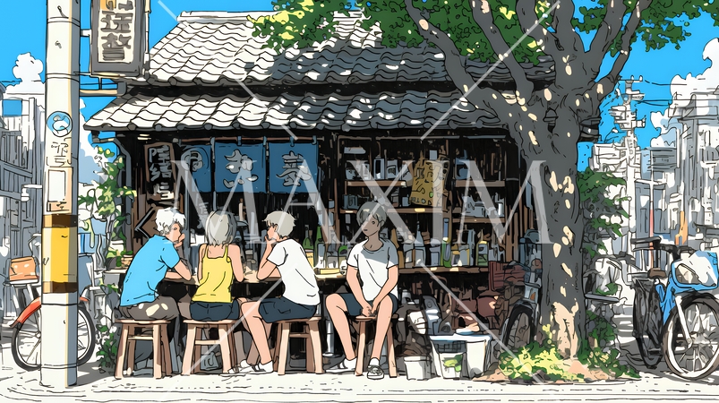 昭和のかおりが漂う町並みの立ち飲み屋