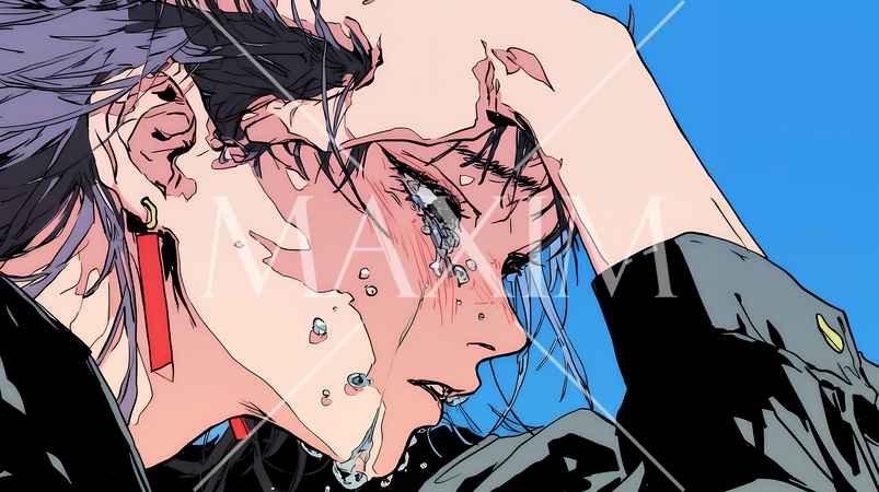 泣き崩れている女性