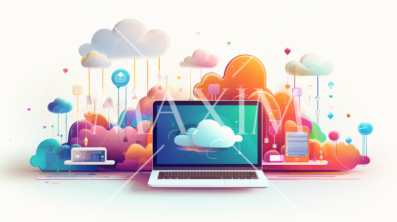 クラウドコンピューティング：クラウドベースのテクノロジーサービスの利用。