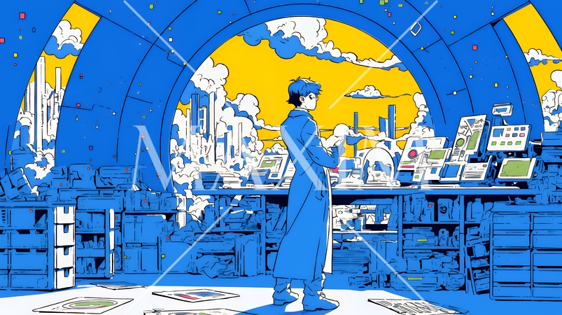 DX・AI・クラウドで進むデジタルトランスフォーメーション｜データネットワークのビジネスコンセプト