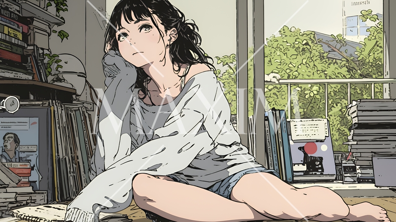 ため息をついている若い女性