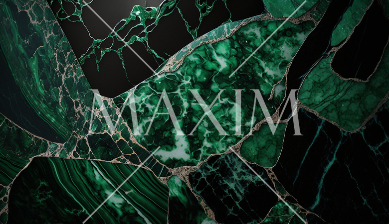 緑の大理石様の精緻CG背景画像